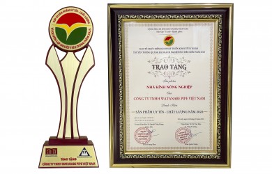 Nhà kính nông nghiệp công nghệ Nhật Bản của Watanabe Pipe Việt Nam được vinh danh Top 20 Sản phẩm xuất sắc nhất 2025